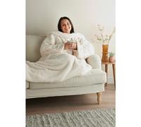 PaMeer® Home Essentials Teddy TV Blanket: Cozy Winter Comfort, Decorative Blanket, Warm Shawls, Luxurious Supersoft Throw, Versatile Relaxation in Any Room, Multiple Colors (130 x 160) (Cream)