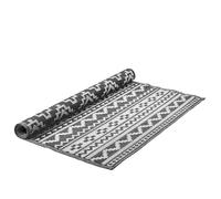 PaMeer Outdoor Rug for Patio or Garden, Reversible Plastic Rug, Waterproof Lightweight Mat, Versatile, Durable, and Stylish Solution - Indoor/Outdoor Rug (150x240CM) (Grey Aztec)