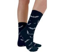 Pamela Mann Bats Socks Ankle Black Knitted Gothic Cotton Hosiery Alternative