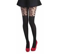 Pamela Mann Conversational Dinosaurs Women Tights Black S-XL, 95% Nylon, 5% Elastane,