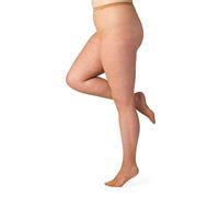 Pamela Mann Fishnet Tights Hosiery 1950's Pin Up Retro Vintage Body Shaping, Beige, One-Size (UK 8-14)