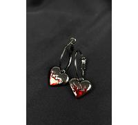 Pamela Mann - Flame Heart - Earrings - grey - Onesize - Steel 316L Onesize