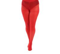 Pamela Mann Ladies 50 Denier Opaque Tights - Soft 3D Yarn Stretch Hosiery with Cotton Gusset - One Size, UK 16-18 & UK 20-24 Plus Size (UK, Numeric, 20, 24, Plus, Regular, Flo Red)