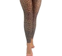 Pamela Mann Leopard Print Footless Tights, Animal Pattern