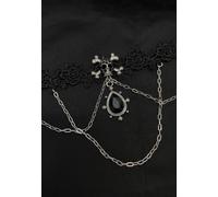 Pamela Mann - Mini Skull Lace Black - Choker - black - Onesize - Rhodium,Brass,Metal Alloy Onesize