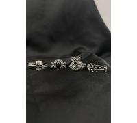 Pamela Mann - Moth Pack Set Of 4 - Ring - grey - M - Metal M
