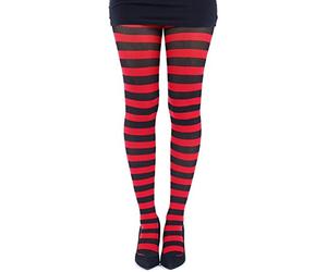 Pamela Mann Neon Twickers Striped Tights - Flo Red