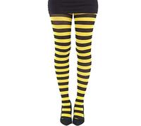 Pamela Mann Neon Twickers Striped Tights - Flo Yellow