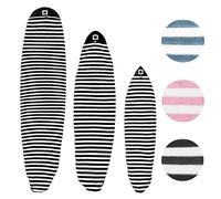 PAMGEA Surf Squared 6'4" Shortboard Surfboard Sock Cover - Lightweight Stretch SUP & Paddleboard Bag, Protective Sleeve for Shortboard, Longboard, Hybrid, Wakesurf - Surfing Accessory, Black