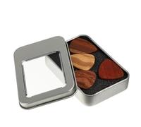 PAMINGONO 1 Box Natural Wooden Guitar Picks Boxed Lightweight Electric Acoustic Guitar Plectrums for Music Lovers Multipurpose Wood Accessories for Bass Ukulele and Practice Portable Design