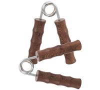 PAMINGONO 1 Pair Heavy-duty Wooden Hand Grip Strengthener with Finger Trainer for Wrist Strength Improvement and Hand Massage, Suitable for Training Anywhere and Gyms Random Color