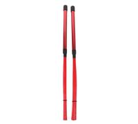 PAMINGONO 1 Pair Jazz Drum Nylon Brushes Aluminum Alloy Handle Red Percussion Brush Sticks for Snare and Cajon Drums
