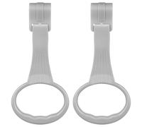 PAMINGONO 1 Pair Pull Up Rings for Crib and Playpen Portable Hanging Stand Up Rings for Walking Exercise Accessory in Gray for Early Strength Training