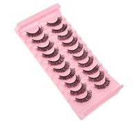 PAMINGONO 10 Pair 7d Curling False Eyelashes Demi Lashes Long Natural Brown Clusters Easy to Use for Parties Daily Life