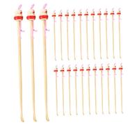PAMINGONO 100Pcs Bamboo Ear Wax Removal Tools Convenient Ear Cleaning Picks Durable Non Slip Design Compact and Portable for Daily Use Random Color