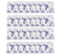 PAMINGONO 100pcs Blue Floral Paper Napkins Table Napkins Disposable Strong Absorbency 12.99x12.99x0.04in Elegant Design Charming Chinoiserie Pattern for Gatherings Party