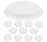 PAMINGONO 100pcs Flower-shaped False Eyelash Extension Glue Holder Pads Lash Adhesive Tray Spill-resistant Portable Lash Extension Glue Container for Salon and Mobile Use