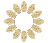 PAMINGONO 100pcs Gold Buddha Nail Charms 3D Metal Alloy Flatback Religious Nail Art Accessories for DIY and Professional Manicure Designs in Daily Use