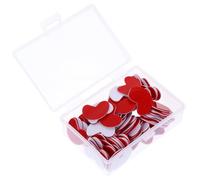 PAMINGONO 100Pcs Two-color Plastic Heart Counting Chips for Math Learning Educational Bingo Game Markers for Addition Subtraction Grouping at Home Classroom