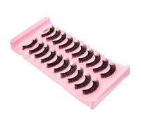 PAMINGONO 10pairs Curly False Eyelashes Natural Wispy Volume Strip Lashes for Women for Day Night Makeup Easy to Apply and Travel-friendly