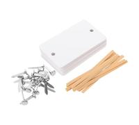 PAMINGONO 10pcs Acrylic Basket Tags with Rope and Nail, Blank Writable Labels for DIY Storage and Efficient Organisation, 3x2in Sturdy Acrylic Material, for Kitchen and Crafts