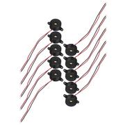 PAMINGONO 10PCS Active Piezoelectric Buzzer 5V-24V DC Continuous Sound Electronic Alarm Device High Decibel Buzzer for Safety, Games, and Physics Projects