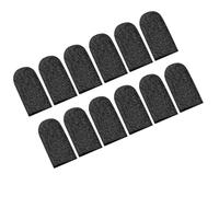 PAMINGONO 10Pcs Black Elastic Finger Covers Sweat-Resistant Mobile Phone Finger Sleeves Sturdy Nylon Protectors for Gaming and Touchscreen Use