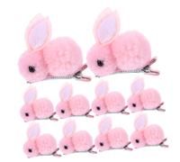 PAMINGONO 10pcs Bunny Hair Clips Cute Barrettes for Easter Hair Accessories Easy to Use Bunny Ponytail Clips for Little Adds Festive Charm to Hairstyles