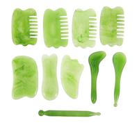 PAMINGONO 10pcs Gua Sha Scraping Massage Tools for Body and Shoulder, Resin Material with Storage Bag, Safe Massage Use to Reduce Muscle, for Relaxation and Wellness