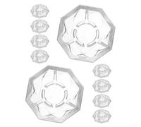 PAMINGONO 10pcs Guitar Pedal Button Caps Mushroom Footswitch Protector Silent Footswitch Covers Diamond Shape for Electric Guitar Effects Pedal Board