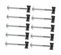 PAMINGONO 10pcs Iron Trampoline Fixation Screws Anti-falling Trampoline Fixator Bolts for Secure Parts Connection Wear-resistant Repair Kit