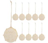 PAMINGONO 10pcs Ladybird Shaped Wooden Slices Unfinished Blank Wood Craft Pieces Easy to Paint Double-Sided Graffiti for DIY Party Pendants and Hanging Crafts