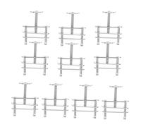 PAMINGONO 10pcs Metal Tubing Clamps Adjustable Flow Control Silver Screw Compressor Clips Easy to Carry for Chemical and Biological Teaching Experiments