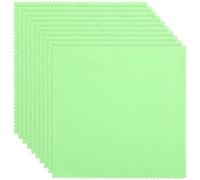 PAMINGONO 10Pcs Microfiber Polishing Cleaning Cloth for Musical Instruments Lightweight Portable Guitar Violin Piano Clarinet Trumpet Care Double-sided Green