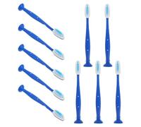 PAMINGONO 10pcs Mini Toothbrushes with Antiselfharm Design for Prisons and Mental Hospitals, Short Handle Manual Toothbrushes with Soft Nylon Bristles and Sturdy Pp Material for Safe Use