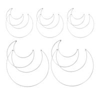 PAMINGONO 10Pcs Moon Shaped Dreamcatcher Hoops DIY Craft Metal Rings for Handmade Dream Catcher Decoration Smooth Wire Frame for Wall Hanging with Small and Large Crescent Rings