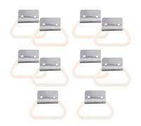 PAMINGONO 10pcs Outdoor Garbage Bin Handles Metal Replacement Trash Can Carry Handles with Fasteners for Tool Chest and Bucket