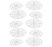 PAMINGONO 10pcs Pickle Press Mesh Strainer Set for Wide Mouth Jars, Plastic Fermenting Jar Press Plates with 5 Small (ø9.7cm) 5 Extra Small (ø7.9cm) Weights for Pickling Vegetables