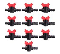 PAMINGONO 10pcs Plastic 16pe Ball Valve Connectors for Irrigation Systems, Leak Proof Garden Hose Fittings to Control Water Flow, Suitable for Patio and Flower Bed Use