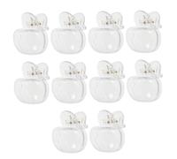 PAMINGONO 10pcs Portable Transparent Toothbrush Cover Caps with Secure Clip Duck Shape Travel Toothbrush Head Protectors for Bathroom Camping Business Trips