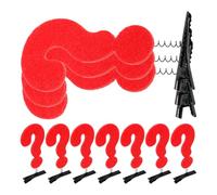 PAMINGONO 10Pcs Red Question Mark Hair Clips for Cute Party Hair Accessories for Photo Props and Daily Wear