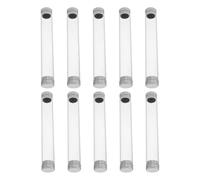 PAMINGONO 10Pcs Small Round Plastic Tweezers Storage Case with Cap Eyelash Extension Tool Holder Travel Manicure Organizer Tube
