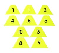 PAMINGONO 10pcs Sports Training Cones for Agility Drills Fluorescent Yellow Football and Basketball Markers Lightweight Outdoor Obstacle Equipment for Soccer Coaching and Skill Development