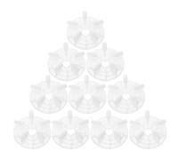 PAMINGONO 10pcs Transparent Nail Practice Board with Nonslip Lotus Base Reusable Nail Art Display Stand for Manicure Training