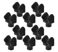 PAMINGONO 10pcs U-Shaped Seat Rail Guide Block Plastic Footrest Attachment Slider Replacement for Drive Transport Folding Wheelchairs Footrest Hanger Block Wheelchair Frame Rail Guide