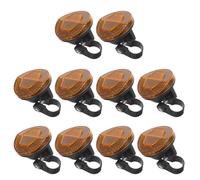 PAMINGONO 10pcs Yellow Mountain Bike Reflectors for Night Riding, Cycling Safety Warning Reflectors with Handlebar and Spoke Compatibility, High Visibility Bike Reflective Accessories