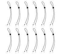 PAMINGONO 12 Pcs Adjustable Mask Cords Windproof Hat Cord Wear-Resistant Prevents Mask Loss Plastic Polyester Metal for Running Hiking