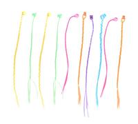PAMINGONO 12pcs Assorted Color Braided Hair Extensions with Clip Snaps for Vibrant False Braided Wig Attachments Party Hair Accessories for Birthdays and Festivals