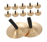 PAMINGONO 12pcs Finger Cymbals Copper Percussion Instruments for Lightweight Hand Cymbals with Sharp Sound for Music Lessons Party Play and Dance Creativity