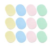 PAMINGONO 12pcs Gentle Skin-friendly Sponge Puff for Facial Cleansing and Makeup Removal, Thick Soft Exfoliating Facial Sponges with Simple and Compact Design, for Daily